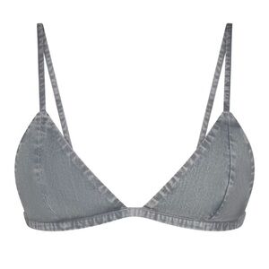 SKIMS, Woven Lounge Triangle Bralette, Pacific, Medium, NWT!!